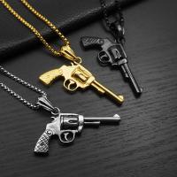 Stainless Steel Jewelry Necklace, 304 Stainless Steel, Gun, fashion jewelry & for man 
