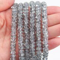 Crackle Glass Beads, Flat Round, DIY Approx 