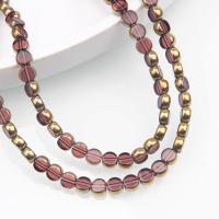 Perles de verre translucide, Plat rond, DIY, plus de couleurs à choisir, 6.3mm, Environ Vendu par brin