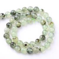 Prehnit-Perlen, Prehnit, rund, DIY & verschiedene Größen vorhanden, grün, Länge:ca. 38 cm, verkauft von Strang