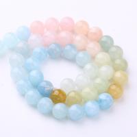 Perles de morganite, Rond, DIY & normes différentes pour le choix, couleurs mélangées Environ 38 cm, Vendu par brin