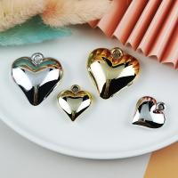 Acrylic Jewelry Pendant, Heart, plated, DIY 