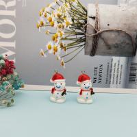 Pendentif de Noël Résine, bonhomme de neige, Conception de Noël & DIY, couleurs mélangées Vendu par PC