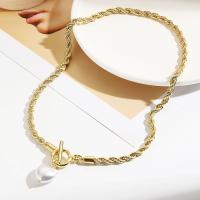 Fashion Zinc Alloy Jewelry Sets, Stud Earring & necklace, with Plastic Pearl, plated, 2 pieces & for woman & with rhinestone, gold [