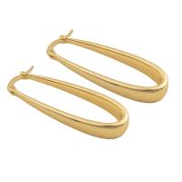 Sterling Silver Hoop Earring, 925 Sterling Silver, plated, for woman, golden 