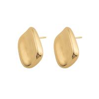 Sterling Silver Stud Earring, 925 Sterling Silver, plated, for woman, golden 