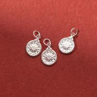 Sterling Silver Pendants, 925 Sterling Silver, Round, multifunctional & DIY Pendant x1.7mm 