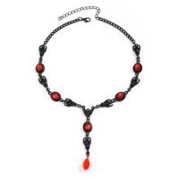 Fashion Zinc Alloy Jewelry Sets, with Glass, painted, gothic style & Halloween Jewelry Gift & for woman [