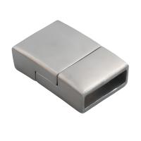 Rectangle Stainless Steel Magnetic Clasp, Acier inoxydable 304, DIY, couleur originale Environ Vendu par PC