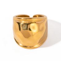 Edelstahl Fingerring, 304 Edelstahl, 18K vergoldet, Modeschmuck & für Frau, goldfarben, inner diameter 16.8mm,ring width 20.3mm, verkauft von PC
