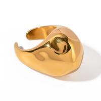 Edelstahl Fingerring, 304 Edelstahl, 18K vergoldet, Modeschmuck & für Frau, goldfarben, inner diameter 18.3mm,ring width 21.8mm, verkauft von PC