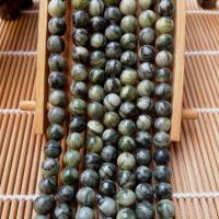 Single Gemstone Beads, Network Stone, Round, polished, DIY green Approx 38 cm 