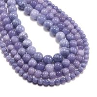 Aquamarin Perlen, rund, poliert, DIY & verschiedene Größen vorhanden, violett, Länge:ca. 38 cm, verkauft von Strang