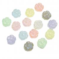 Perles acryliques plaquée, Acrylique, fleur, Placage UV, DIY, plus de couleurs à choisir Environ 3mm, Environ Vendu par sac