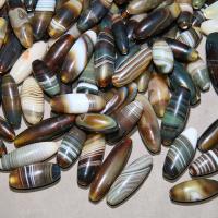 Natural Tibetan Agate Dzi Beads, Drum, DIY, Random Color, Length about 12.4-16.2mm,Hight about 22.4-47.7mm 