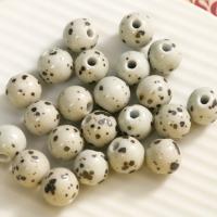 Gesprenkelte Porzellan Perlen, rund, DIY, 14mm, verkauft von PC