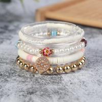 Glass Jewelry Beads Bracelets, Glass Beads, with Plastic & Zinc Alloy & Acrylic, plated, fashion jewelry & with rhinestone The inner diameter of the bracelet is 18cm 