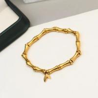 Stainless Steel Chain Bracelets, 316L Stainless Steel, Bamboo, Vacuum Ion Plating, fashion jewelry & for woman, gold Approx 16 cm 