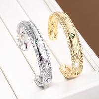 Cubic Zirconia Micro Pave Brass Bracelet, plated, fashion jewelry & micro pave cubic zirconia & for woman [