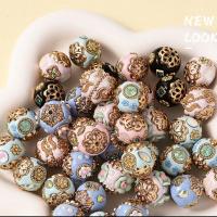 Plating Porzellan Bead, Multifunktions & DIY, gemischte Farben, Bead size:16mm, verkauft von PC