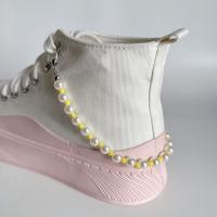 Plastic Pearl Shoe Chain, with Seedbead, fashion jewelry Chain cm 