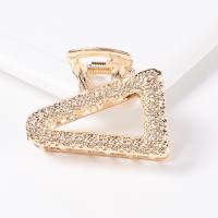 Hair Claw Clips, Zinc Alloy, gold color plated & for woman & hollow, 45mm 