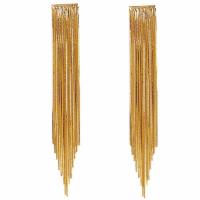 Fashion Fringe Earrings, Brass, plated, vintage & for woman 135mm 