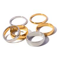 Stainless Steel Finger Ring, 304 Stainless Steel, Vacuum Ion Plating, fashion jewelry & for woman inner diameter 17.3mm 