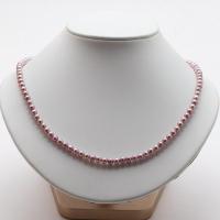 Collier de perles d'eau douce naturelles, perle d'eau douce cultivée, Légèrement rond, DIY, violet, pearl length 4-5mm Environ 36-38 cm, Vendu par brin