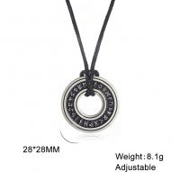 Stainless Steel Jewelry Necklace, 304 Stainless Steel, with Wax Cord, plated, Unisex Approx 60 cm 