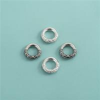 Sterling Silber Linking Ring, 925 Sterling Silber, plattiert, DIY, keine, Width: 13.8 mm thickness: 2.9 mm inner diameter: 8.3 mm, verkauft von PC