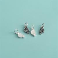 Sterling Silver Animal Pendants, 925 Sterling Silver, Fish, plated, DIY 