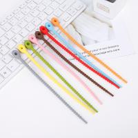 Silicone Zip Ties, random style & DIY & mixed, mixed colors, 210mm 