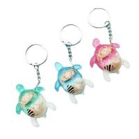 Resin Key Chain, with Zinc Alloy, Turtle, Unisex 