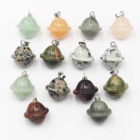 Gemstone ювелирные изделия Кулон, Природный камень, с Нержавеющая сталь 304, DIY & различные материалы для выбора, Много цветов для выбора продается PC