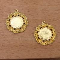 Zinc Alloy Pendant Cabochon Setting, plated, DIY Outer diameter 22mm, Setting 12mm, Approx 