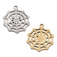Stainless Steel Pendants, 304 Stainless Steel, Spider Web, plated, DIY 