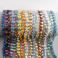 Flache runde Kristall Perlen, DIY, mehrere Farben vorhanden, 620x12.5x8mm, Länge:620 Millimeter, verkauft von Strang