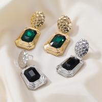 Zinc Alloy Rhinestone Drop Earring, with acrylic rhinestone, fashion jewelry & for woman [