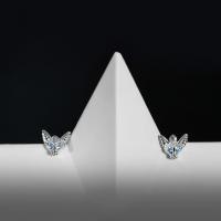 Cubic Zircon Brass Earring, with Cubic Zirconia, fashion jewelry & for woman 
