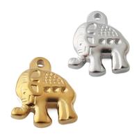 Stainless Steel Animal Pendants, 304 Stainless Steel, Elephant, plated, DIY Approx 1.5mm [