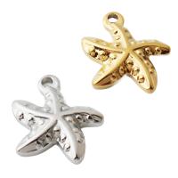 Stainless Steel Animal Pendants, 304 Stainless Steel, Starfish, plated, DIY Approx 2mm 