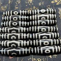 Natural Tibetan Agate Dzi Beads, Drum, DIY 60mm 