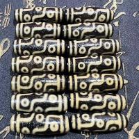 Natural Tibetan Agate Dzi Beads, Drum, DIY 40mm 