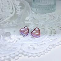 Freshwater Pearl Stud Earring, Heart, fashion jewelry & for woman Pearls about 10-11 mm 
