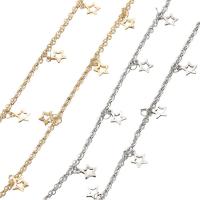 Stainless Steel Chain Jewelry, Brass, Star, plated, DIY [