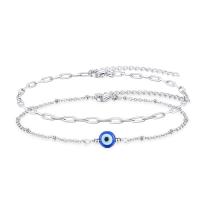 Evil Eye Jewelry Bracelet, 304 Stainless Steel, with 5cm extender chain, Vacuum Ion Plating, fashion jewelry & evil eye pattern & for woman Approx 17 cm 