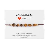 Gemstone Bracelets, Natural Stone, with Knot Cord, Bohemian style & Unisex & adjustable Approx 16-28 cm 