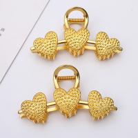 Hair Claw Clips, Zinc Alloy, with Plastic Pearl, Heart, plated, Korean style & for woman [