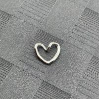 Pendentifs coeur en alliage de zinc, Placage de couleur argentée, DIY Vendu par PC